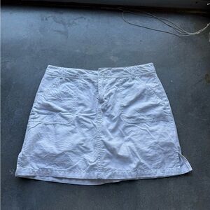 French Cuff White Cotton Skirt